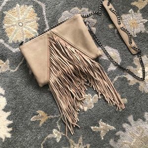 Fringe crossbody/shoulder bag.